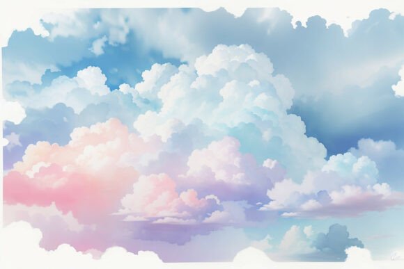 Download Sky Blue Watercolor Digital Paper - Digital paper Collection