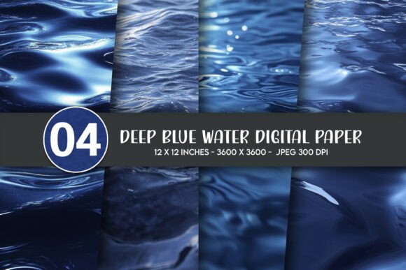 Download Deep Blue Water Digital Paper - Digital paper Collection