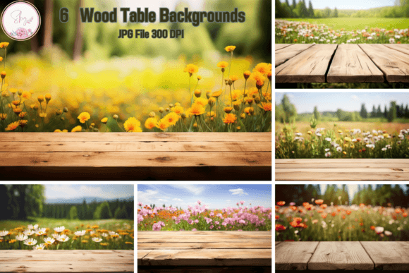 Download Wood Table Flowers Background Mockup - Background mockup Collection