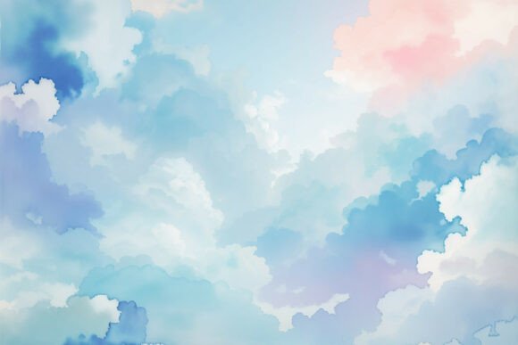 Download Sky Blue Watercolor Digital Paper - Digital paper Collection