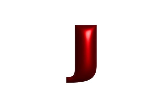 Download Red Metal Shiny Letter J 3D Illustration - Premium Bundle