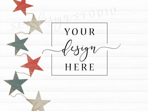 Download 4th of July Background Mockup Stars Blue - Background mockup Collection