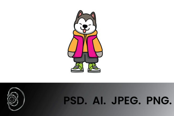 Download Wolfy Full Body Cartoon Illustration - Wolfy Collection