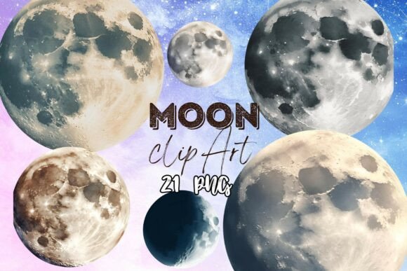 Download Watercolor Moon Clip Art Graphics - Watercolor moon Collection
